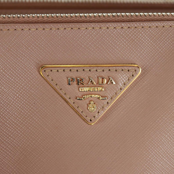 PRADA Hand Bag Safiano leather 2way Pink Gold Auth 154265V