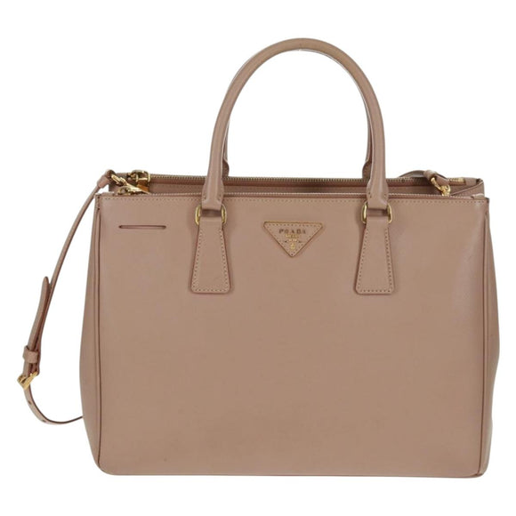 PRADA Hand Bag Safiano leather 2way Pink Gold Auth 154265V