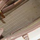 PRADA Hand Bag Safiano leather 2way Pink Gold Auth 154265V-10