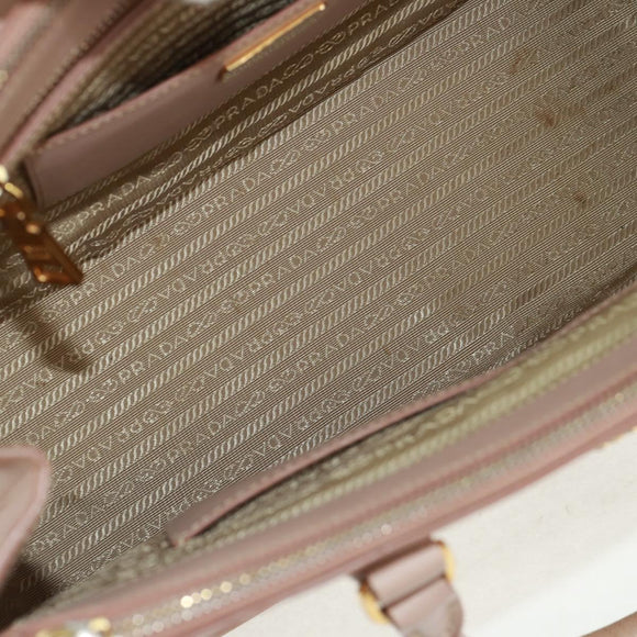 PRADA Hand Bag Safiano leather 2way Pink Gold Auth 154265V