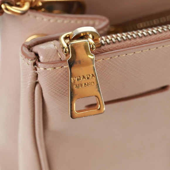 PRADA Hand Bag Safiano leather 2way Pink Gold Auth 154265V