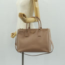 PRADA Hand Bag Safiano leather 2way Pink Gold Auth 154265V-30
