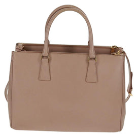 PRADA Hand Bag Safiano leather 2way Pink Gold Auth 154265V - 0