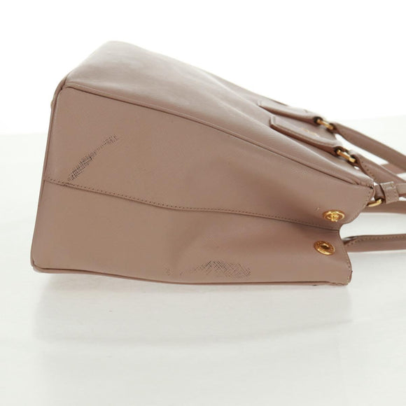 PRADA Hand Bag Safiano leather 2way Pink Gold Auth 154265V