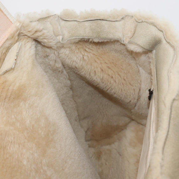 CHANEL Tote Bag Mouton Beige CC Auth 154266