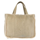 CHANEL Tote Bag Mouton Beige CC Auth 154266-13