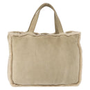 CHANEL Tote Bag Mouton Beige CC Auth 154266-2