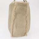 CHANEL Tote Bag Mouton Beige CC Auth 154266-3