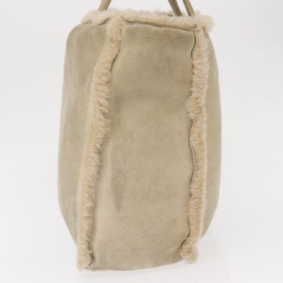 CHANEL Tote Bag Mouton Beige CC Auth 154266