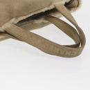 CHANEL Tote Bag Mouton Beige CC Auth 154266-7