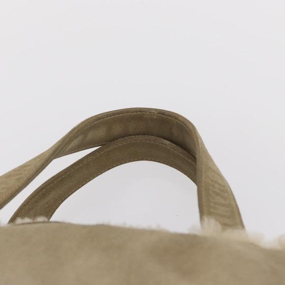 CHANEL Tote Bag Mouton Beige CC Auth 154266
