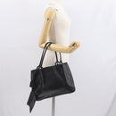 GUCCI Tote Bag Leather Black Silver 101919 Auth 154269-23