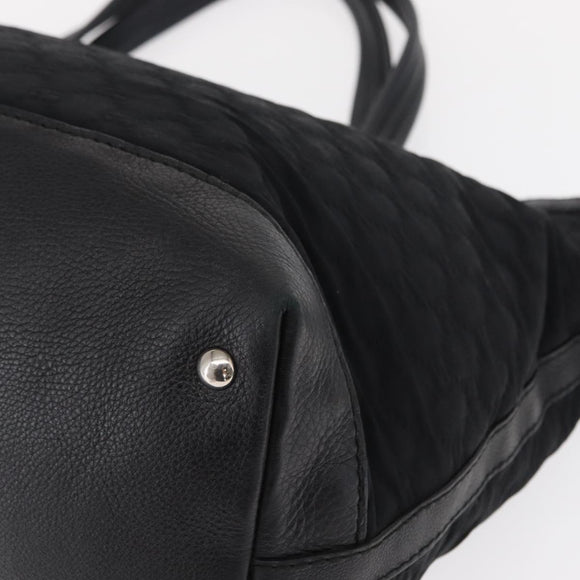 GUCCI Tote Bag Nylon Black Silver 241102 Auth 154270