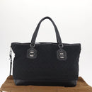 GUCCI Tote Bag Nylon Black Silver 241102 Auth 154270-12