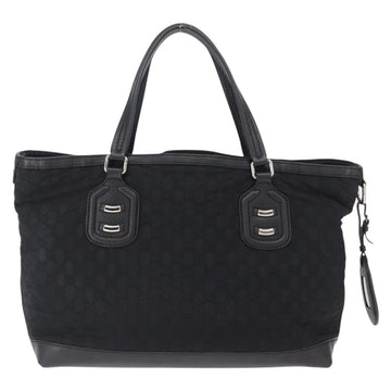 GUCCI Tote Bag Nylon Black Silver 241102 Auth 154270 - 0