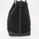 GUCCI Tote Bag Nylon Black Silver 241102 Auth 154270-3