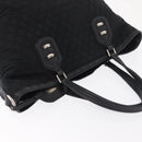 GUCCI Tote Bag Nylon Black Silver 241102 Auth 154270-6