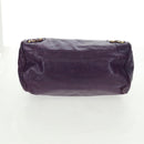 BALENCIAGA Classic Vero Hand Bag Leather 2way Purple Gold 235216 Auth 154271V-13