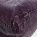 BALENCIAGA Classic Vero Hand Bag Leather 2way Purple Gold 235216 Auth 154271V-17