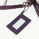 BALENCIAGA Classic Vero Hand Bag Leather 2way Purple Gold 235216 Auth 154271V-18