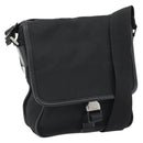 PRADA Shoulder Bag Nylon Black Silver Auth 154272-1