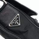 PRADA Shoulder Bag Nylon Black Silver Auth 154272-17