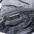 PRADA Shoulder Bag Nylon Black Silver Auth 154272-11