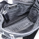 PRADA Shoulder Bag Nylon Black Silver Auth 154272-20