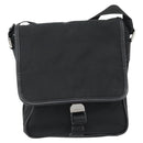 PRADA Shoulder Bag Nylon Black Silver Auth 154272-13
