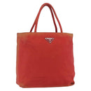PRADA Hand Bag Nylon Red Auth 154276-1
