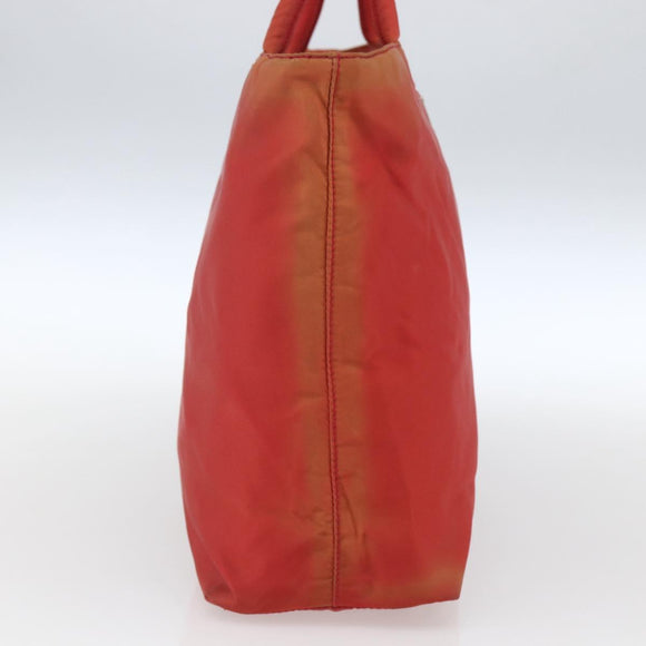 PRADA Hand Bag Nylon Red Auth 154276