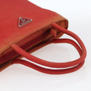 PRADA Hand Bag Nylon Red Auth 154276-7