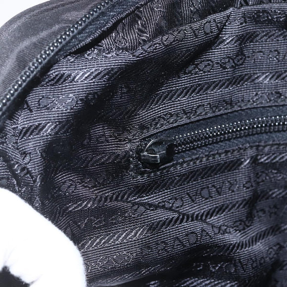 PRADA Hand Bag Nylon Black Auth 154280