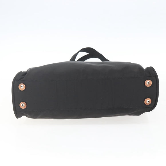 PRADA Hand Bag Nylon Black Auth 154280
