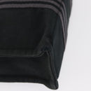 HERMES Fourre Tout PM Hand Bag Canvas Silver Navy Auth 154282-9