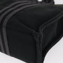 HERMES Fourre Tout PM Hand Bag Canvas Silver Navy Auth 154282-14