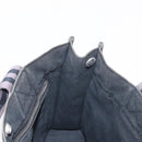 HERMES Fourre Tout PM Hand Bag Canvas Silver Navy Auth 154282-19