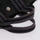 HERMES Fourre Tout PM Hand Bag Canvas Silver Navy Auth 154282-7