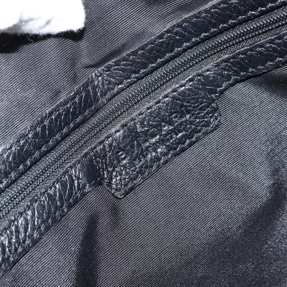 BVLGARI Logo Mania Tote Bag Canvas Black Gold Auth 154287