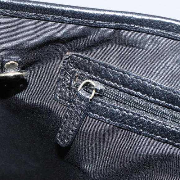 BVLGARI Logo Mania Tote Bag Canvas Black Gold Auth 154287