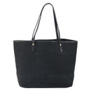 BVLGARI Logo Mania Tote Bag Canvas Black Gold Auth 154287-13