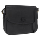 Burberrys Shoulder Bag Leather Black Gold Auth 154288-1