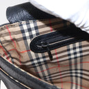 Burberrys Shoulder Bag Leather Black Gold Auth 154288-19