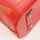 LOUIS VUITTON Vernis Rayure Alma BB Hand Bag 2way Rose rich LV Auth 154292V-16