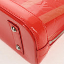 LOUIS VUITTON Vernis Rayure Alma BB Hand Bag 2way Rose rich LV Auth 154292V-17