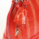 LOUIS VUITTON Vernis Rayure Alma BB Hand Bag 2way Rose rich LV Auth 154292V-20