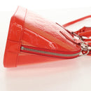 LOUIS VUITTON Vernis Rayure Alma BB Hand Bag 2way Rose rich LV Auth 154292V-4