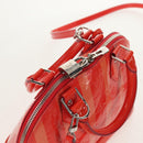 LOUIS VUITTON Vernis Rayure Alma BB Hand Bag 2way Rose rich LV Auth 154292V-6