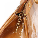 LOUIS VUITTON Monogram Vernis Blair GM Bag 2way Rose Velur M91797 LV Auth 154294-19