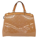 LOUIS VUITTON Monogram Vernis Blair GM Bag 2way Rose Velur M91797 LV Auth 154294-2